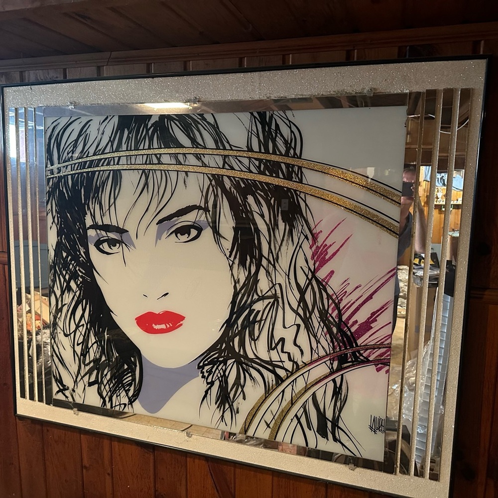 Laurel Mural With Signature.  Dimensions are 48 x 60.